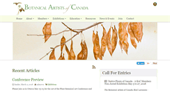 Desktop Screenshot of botanicalartistsofcanada.org